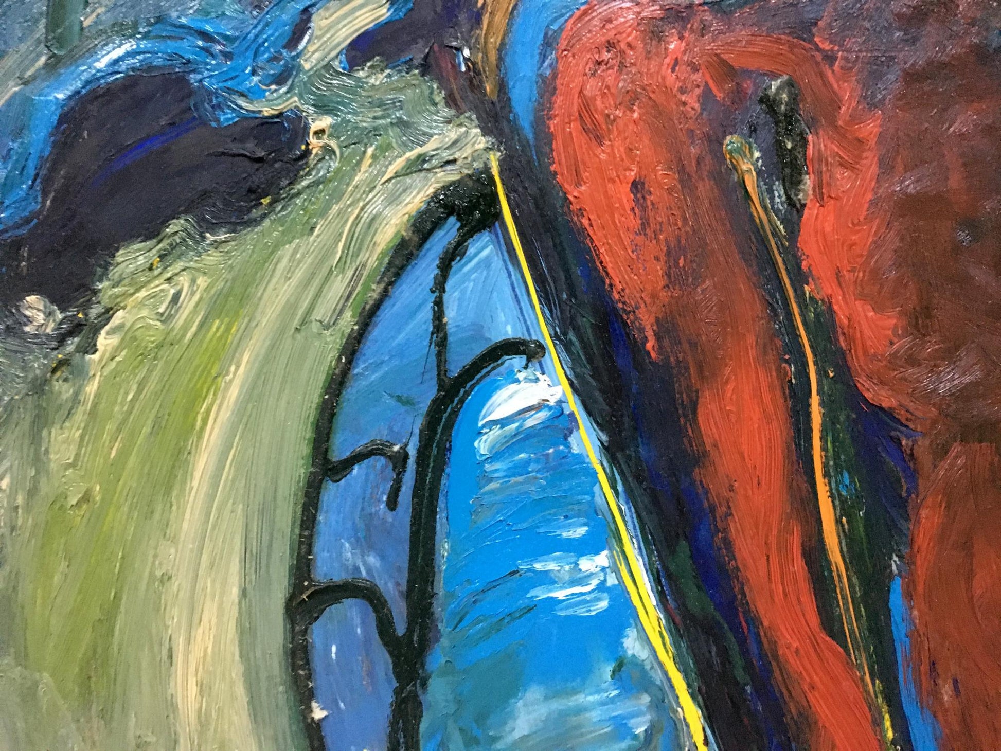 Vibrant abstract oil painting of a girl by Shchekina Yelena Petrovna