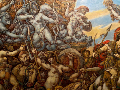 Oil painting Battle with the Amazons by Litvinov Oleg Arkad’yevich
