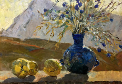 Oil painting of C.n bouquet by Mirel Yakovlevna Shaginyan