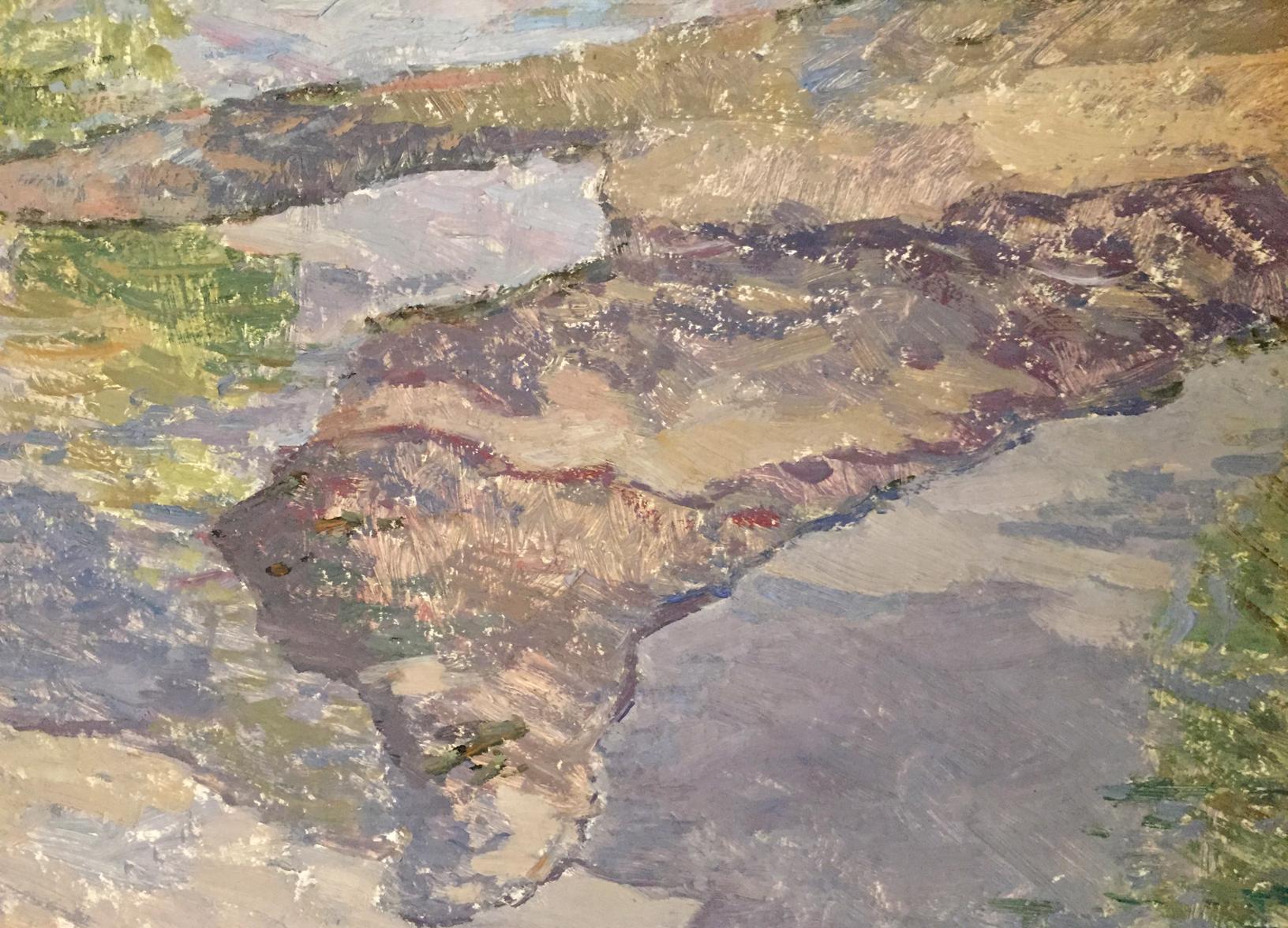 Impressionistic oil painting Flooding by Sevastyanov Viktor Grigorievich