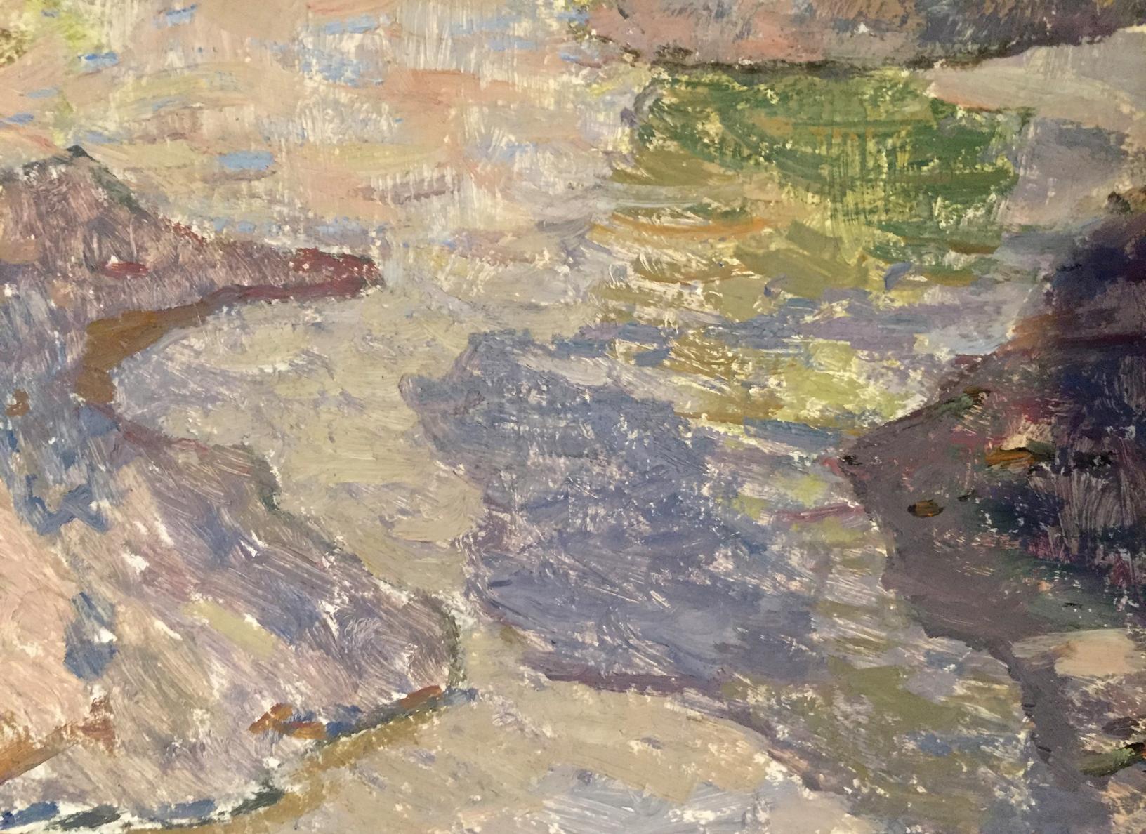 Oil painting Flooding by Sevastyanov Viktor Grigorievich with impasto brushstrokes