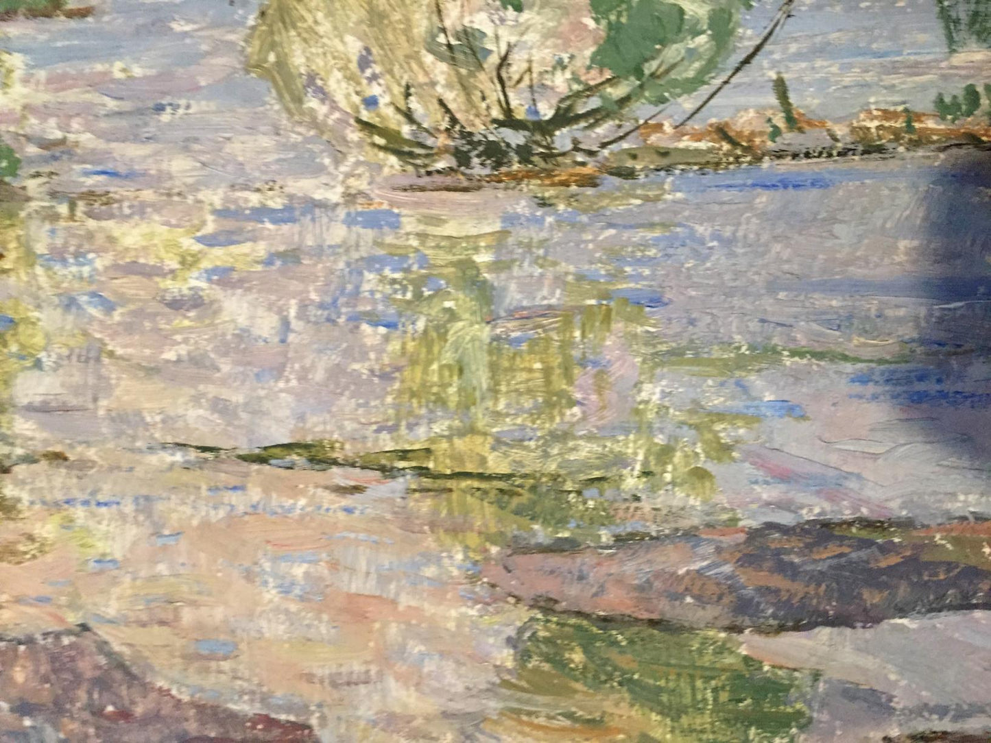 Textured impressionist oil painting Flooding by Sevastyanov Viktor Grigorievich