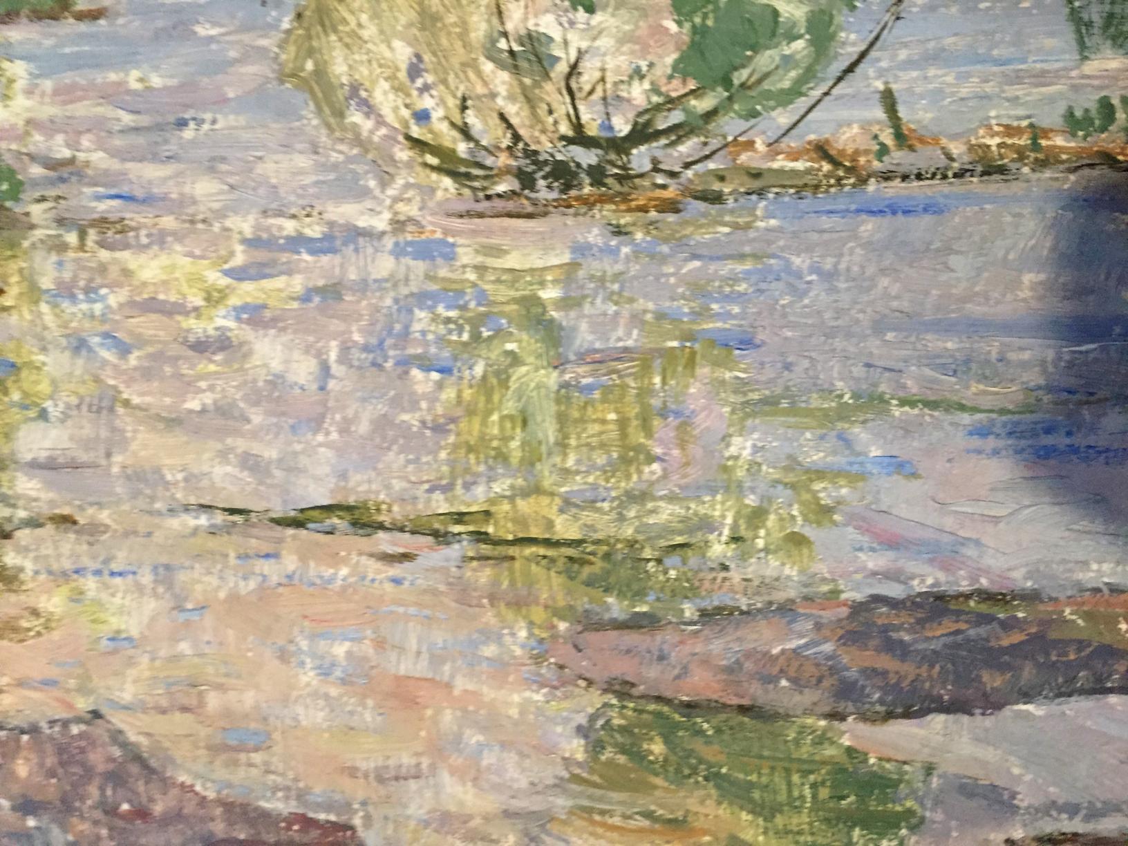 Textured impressionist oil painting Flooding by Sevastyanov Viktor Grigorievich