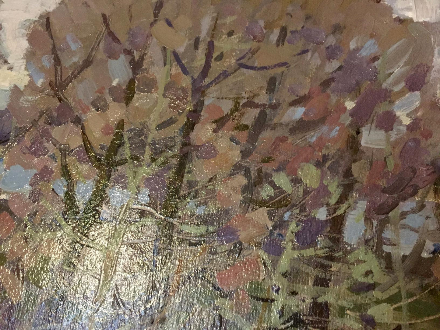 Impressionistic oil painting of autumn tree by Grigory Savelievich Ruban