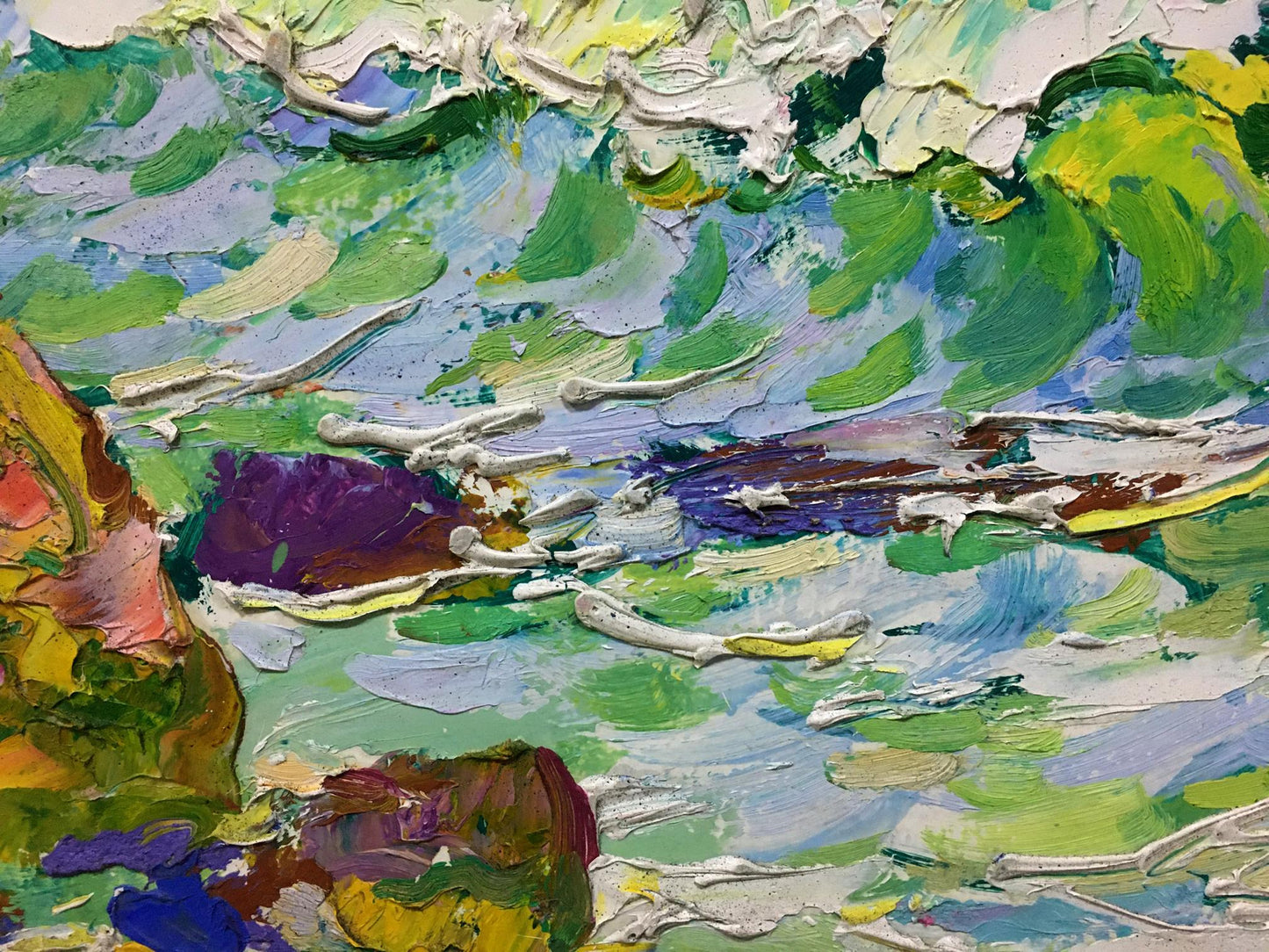 Vibrant oil painting Near the shore by Chegodar Vasily Dmitrievich