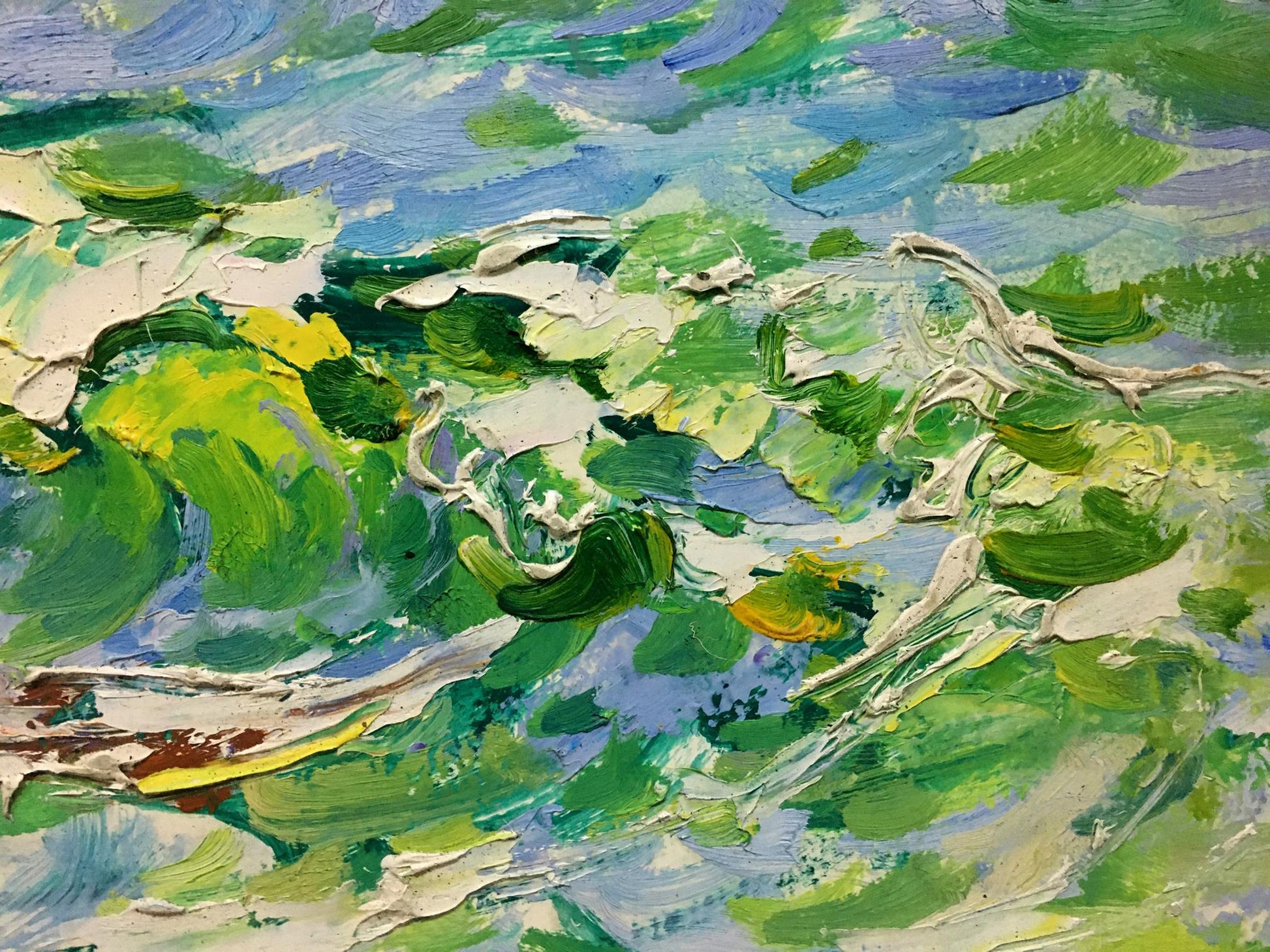 Vibrant impressionist oil painting Near the shore by Chegodar Vasily Dmitrievich