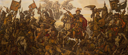 Oil painting of Bogdan’s triumph by Litvinov Oleg Arkad’yevich