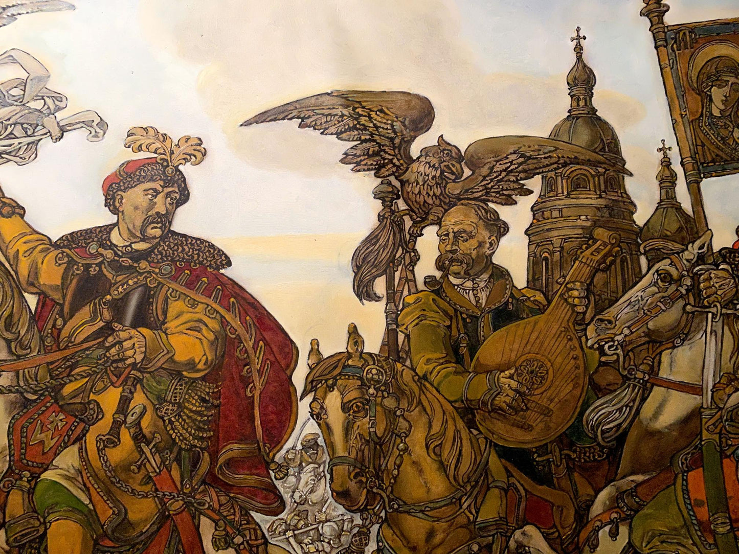 Oil painting Bogdan’s triumph by Litvinov Oleg Arkad’yevich with knights