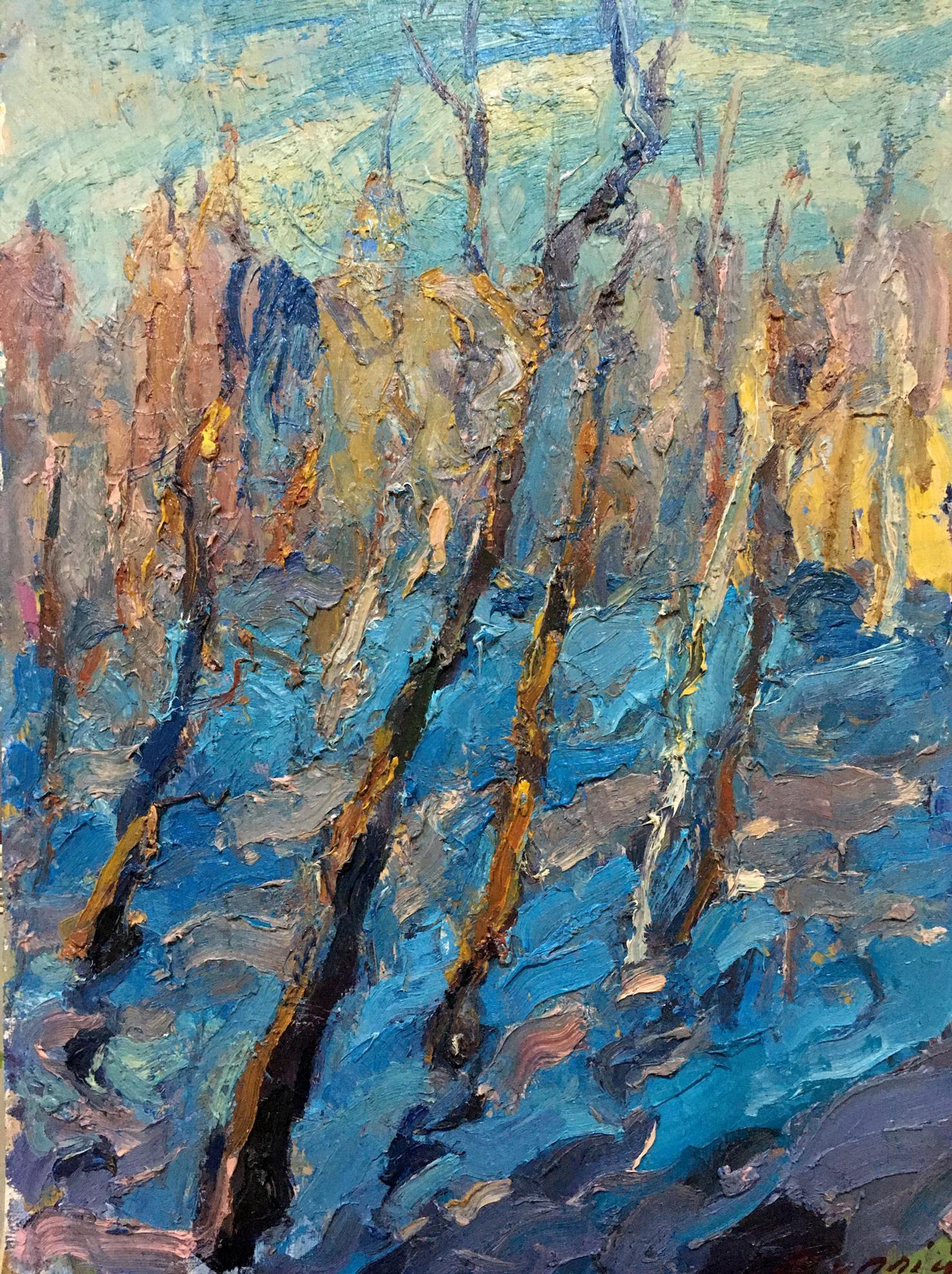Oil painting Blur in the forest by Dupliy Sergey Alexandrovich