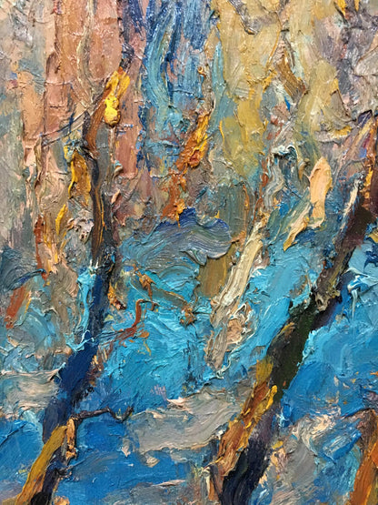Abstract oil painting Blur in the forest by Dupliy Sergey Alexandrovich