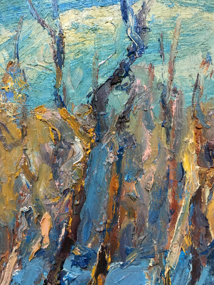 Abstract oil painting Blur in the forest by Dupliy Sergey Alexandrovich