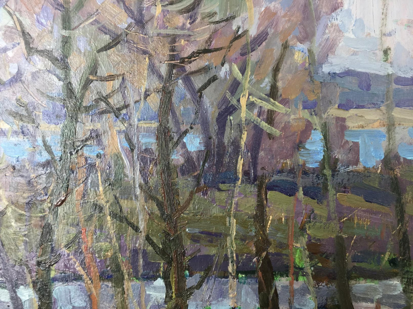 Impressionistic oil painting Lowlands by Georgy Sergeevich Kolosovsky