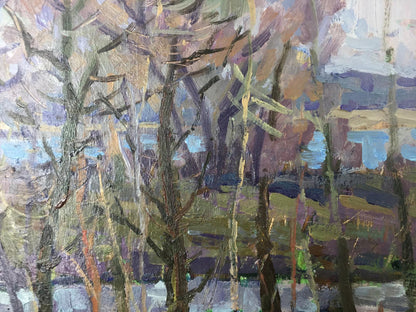 Impressionistic oil painting Lowlands by Georgy Sergeevich Kolosovsky