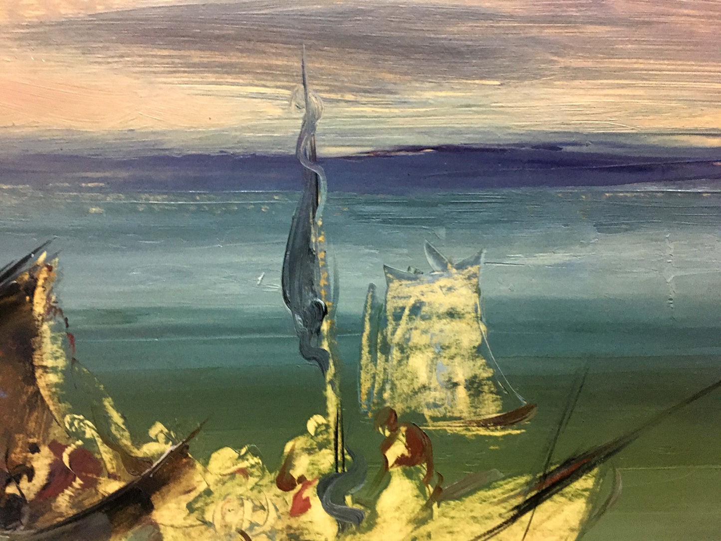 Oil painting of sailboat by Zebek Vladimir Evgenievich