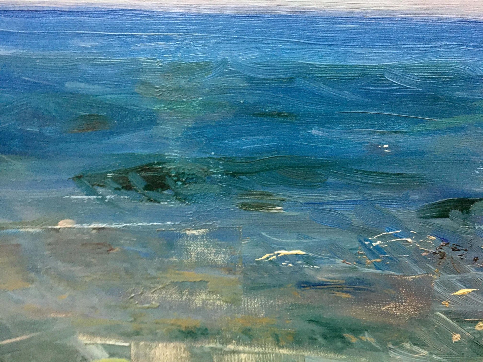 Oil painting Sea freshness by Filippov Zinovy Ivanovich, textured ocean waves
