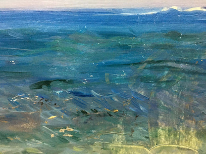 Textured oil painting of dynamic ocean waves by Filippov Zinovy Ivanovich