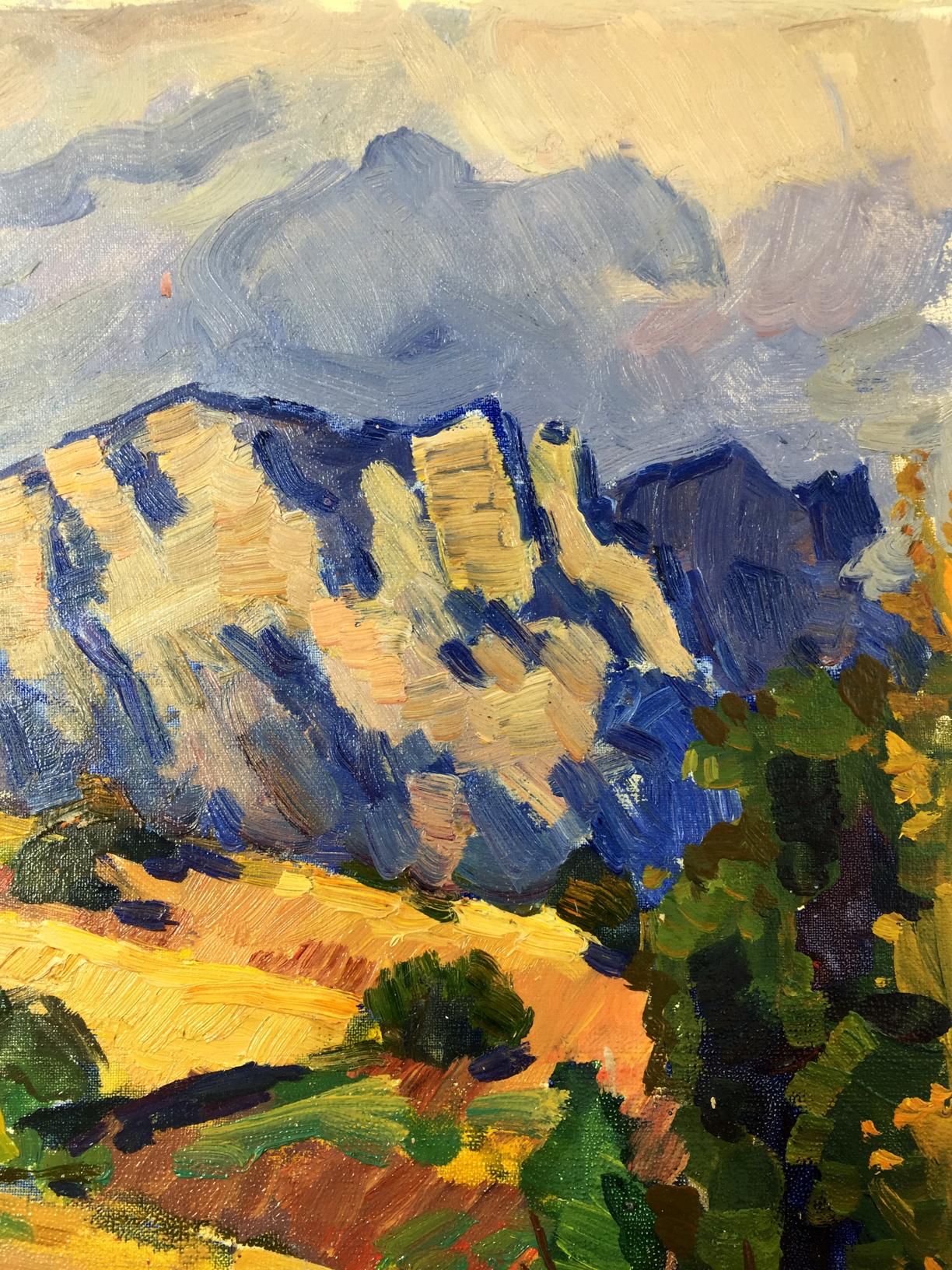 Vibrant impressionist oil painting The mountains by Gomolskiy G.S