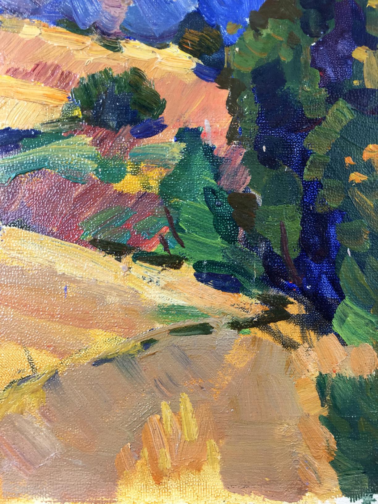 Vibrant impressionist oil painting The mountains by Gomol’skiy G. S