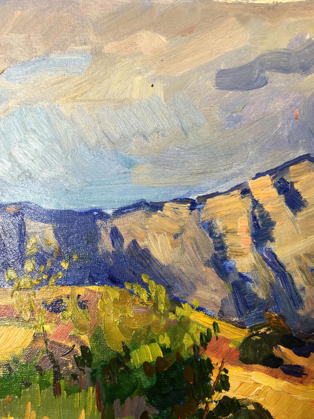 Vibrant impressionist oil painting The mountains by Gomolskiy G.S