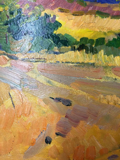 Vibrant impressionist oil painting The mountains by Gomolskiy G.S