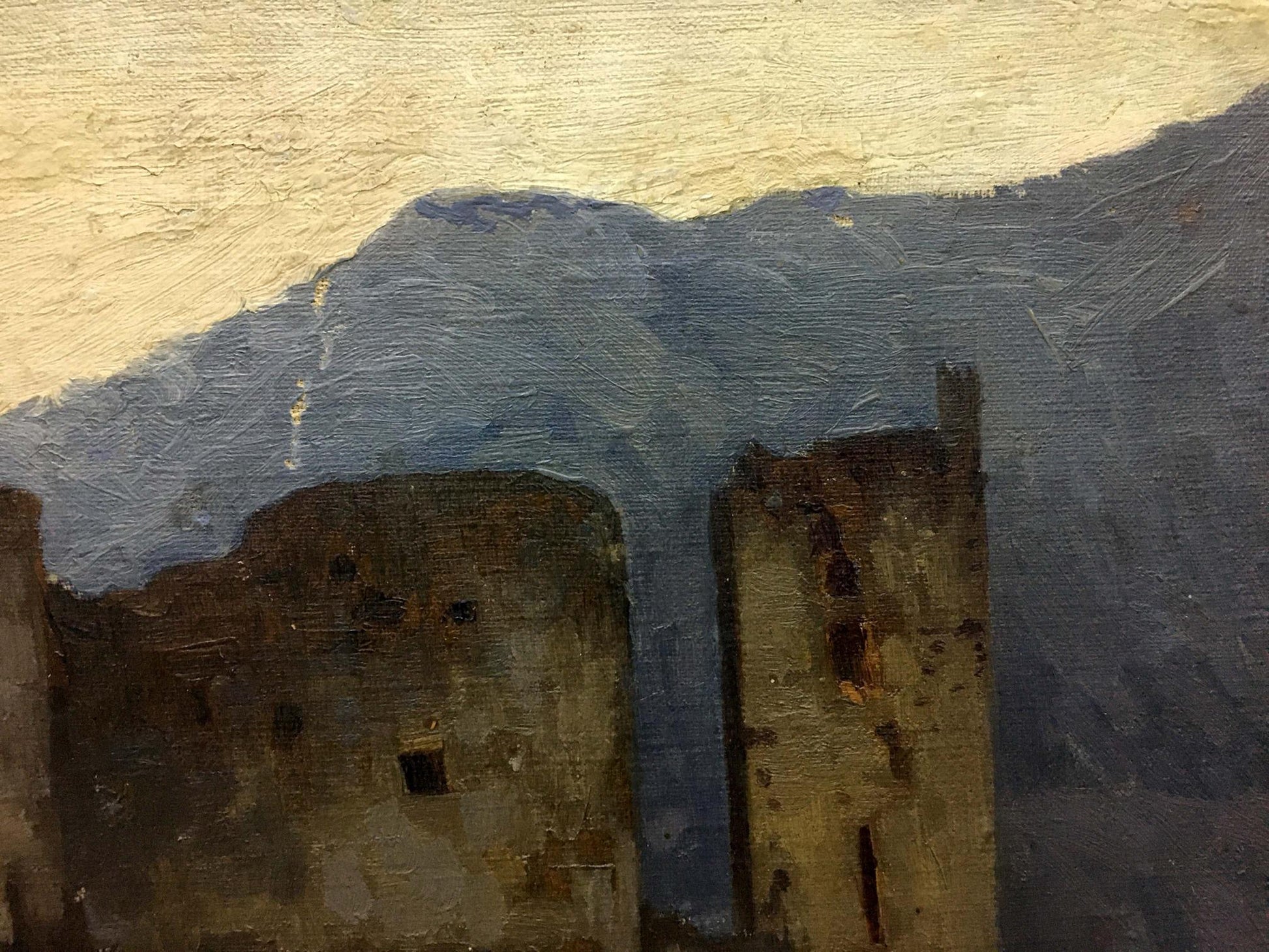 Oil painting of Castle ruins by Himona Nikolay Petrovich