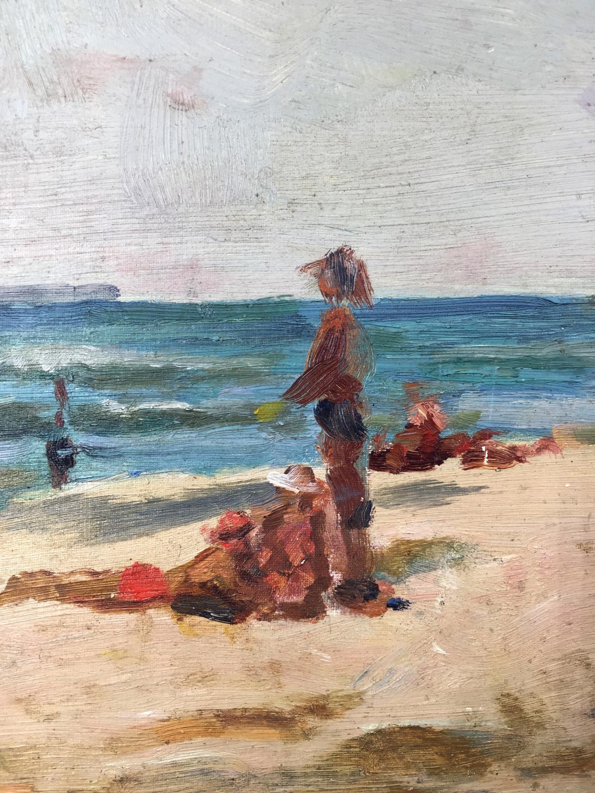Oil painting Sea holiday by Bespalov Ivan Nikolaevich beach scene