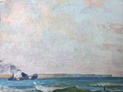 Oil painting Sea holiday by Bespalov Ivan Nikolaevich, pastel seascape