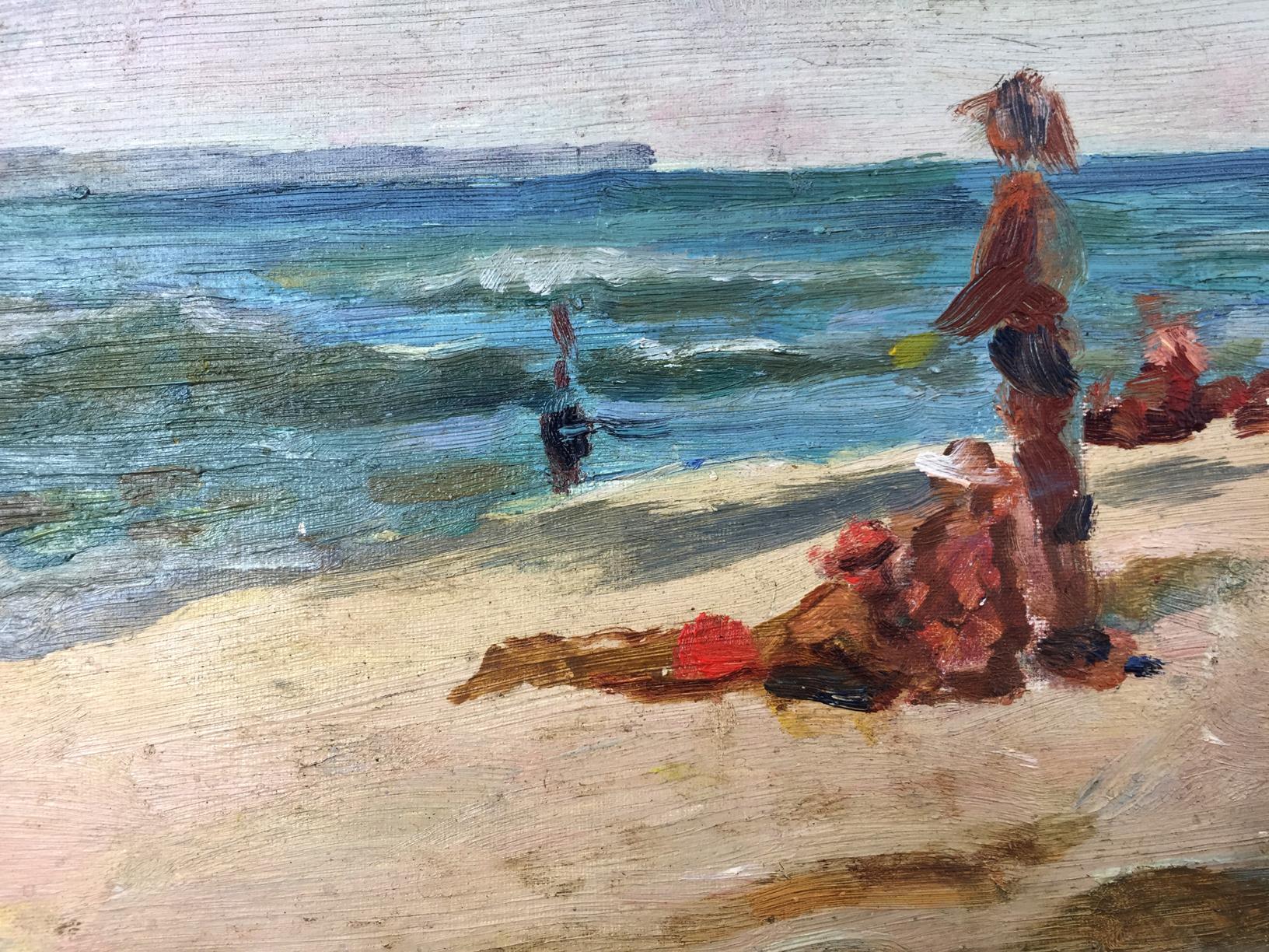 Oil painting Sea holiday by Bespalov Ivan Nikolaevich beach scene