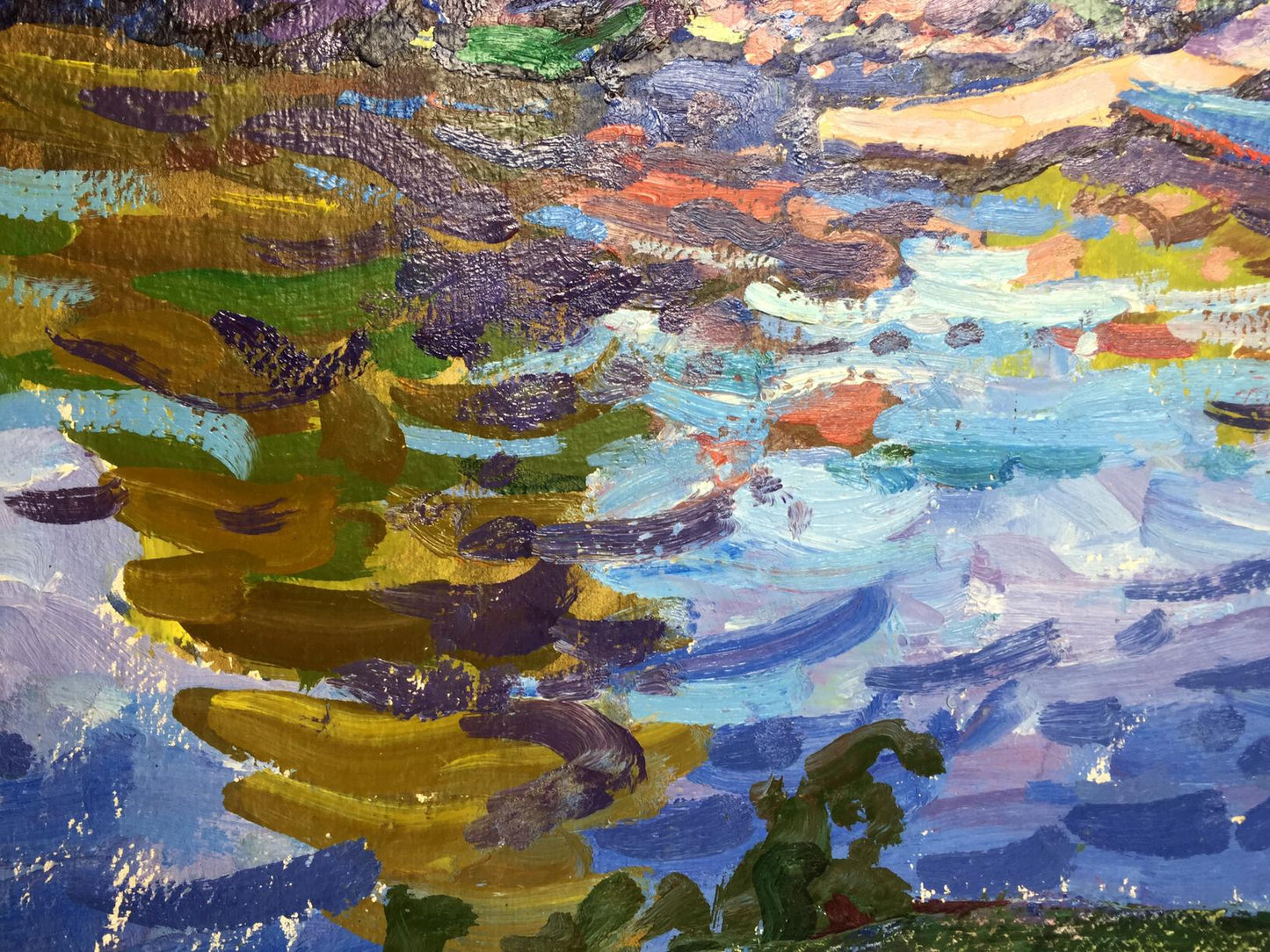 Vibrant oil painting Hills Leninsky by Ruban Grigory Savelyevich