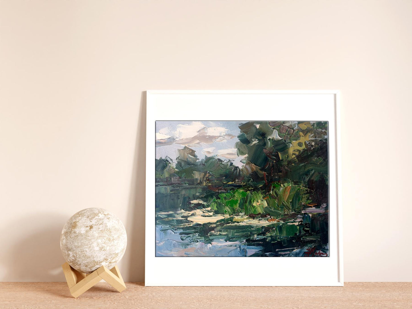 Oil painting River 