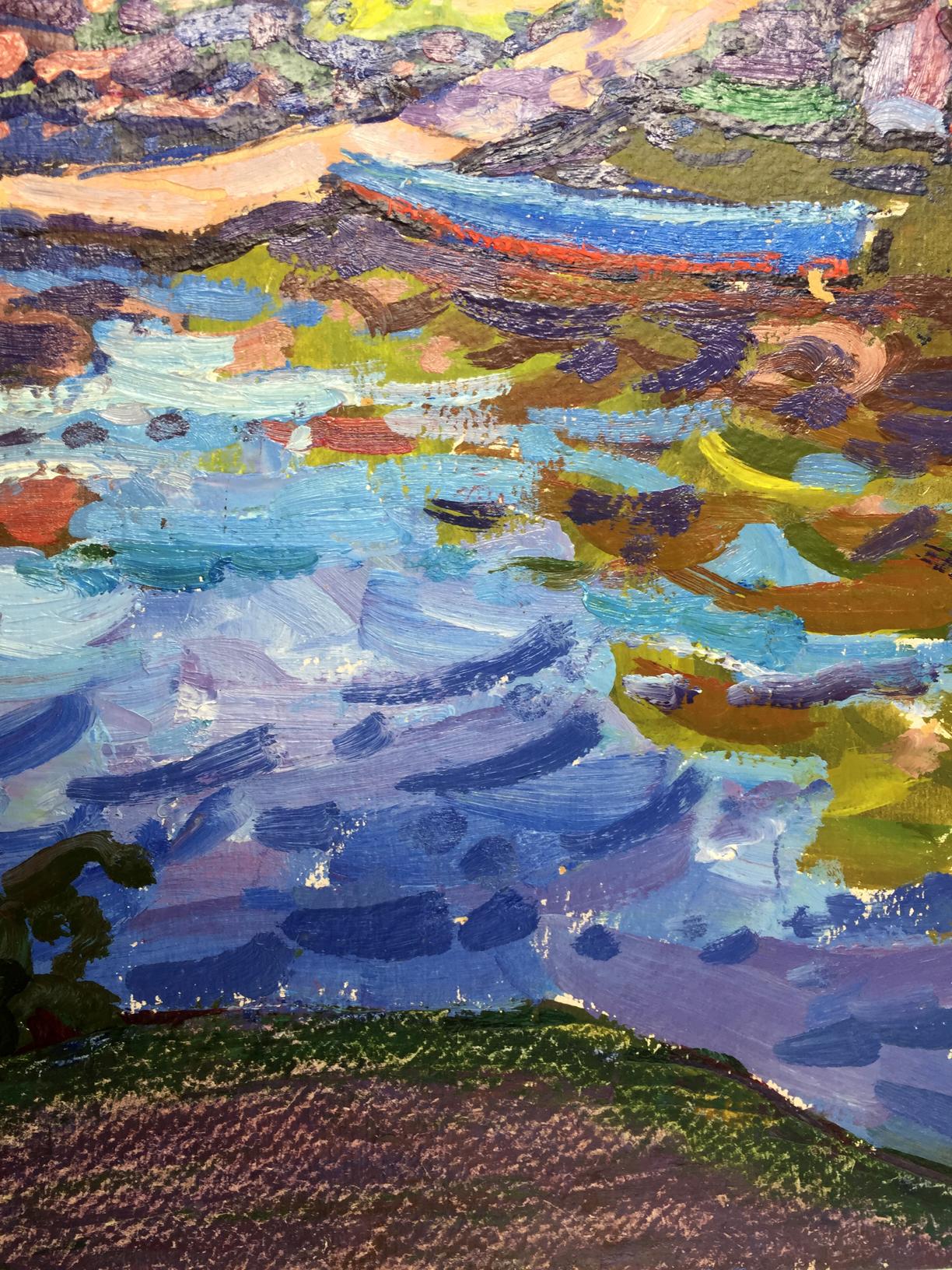 Vibrant impressionist oil painting Hills Leninsky by Ruban Grigory Savelyevich