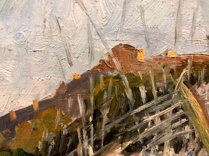 Textured oil painting of rustic landscape by Well Tkachenko Evgeny Nikolaevich