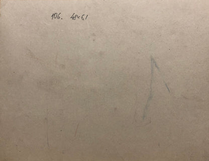 Back of oil painting by Kobylenkov Mikhail Vasilyevich with pencil notations on beige paper
