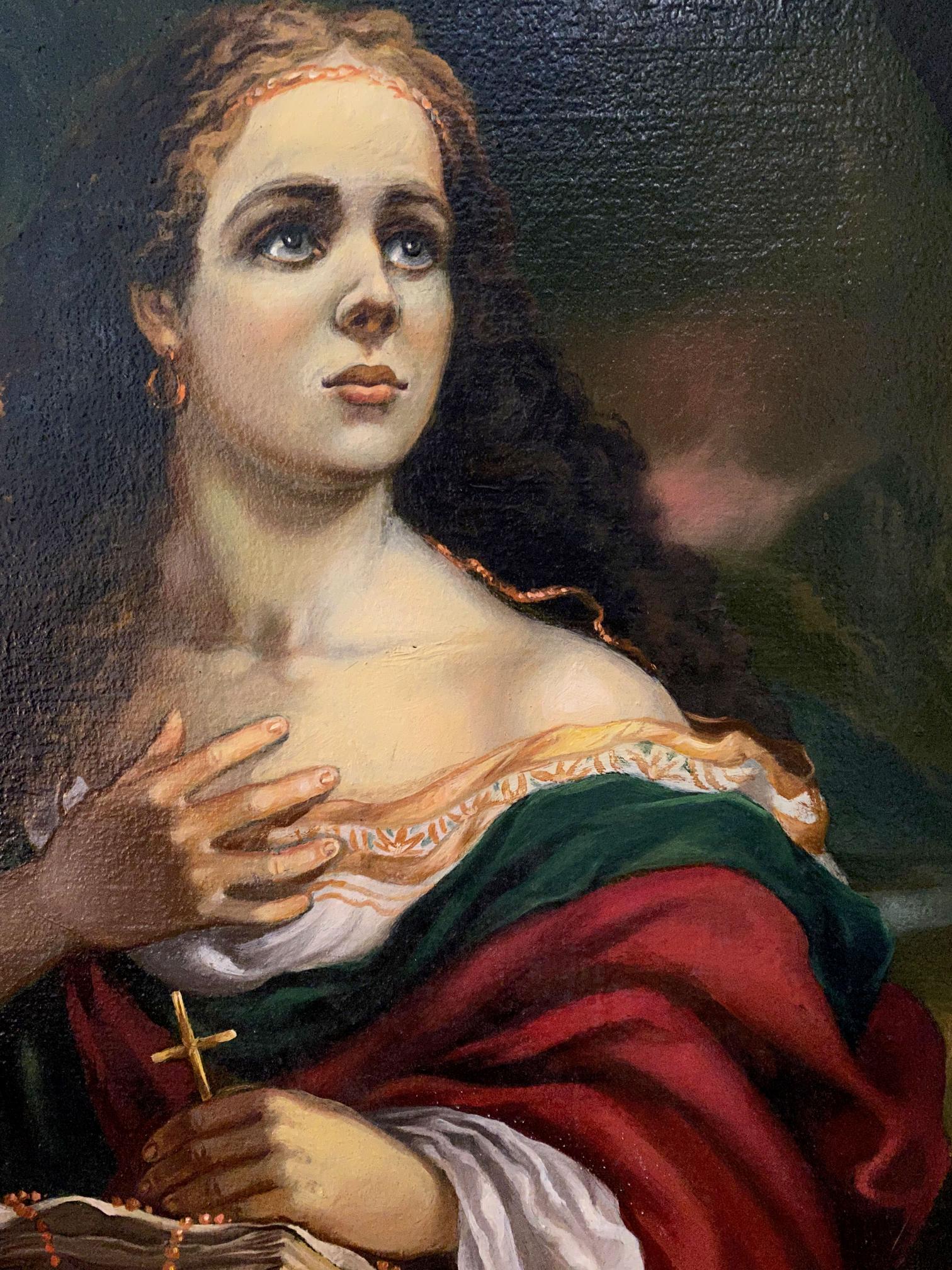 Oil painting Maria Magdalena by Alexander Arkadievich Litvinov