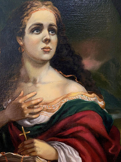 Oil painting Maria Magdalena by Alexander Arkadievich Litvinov