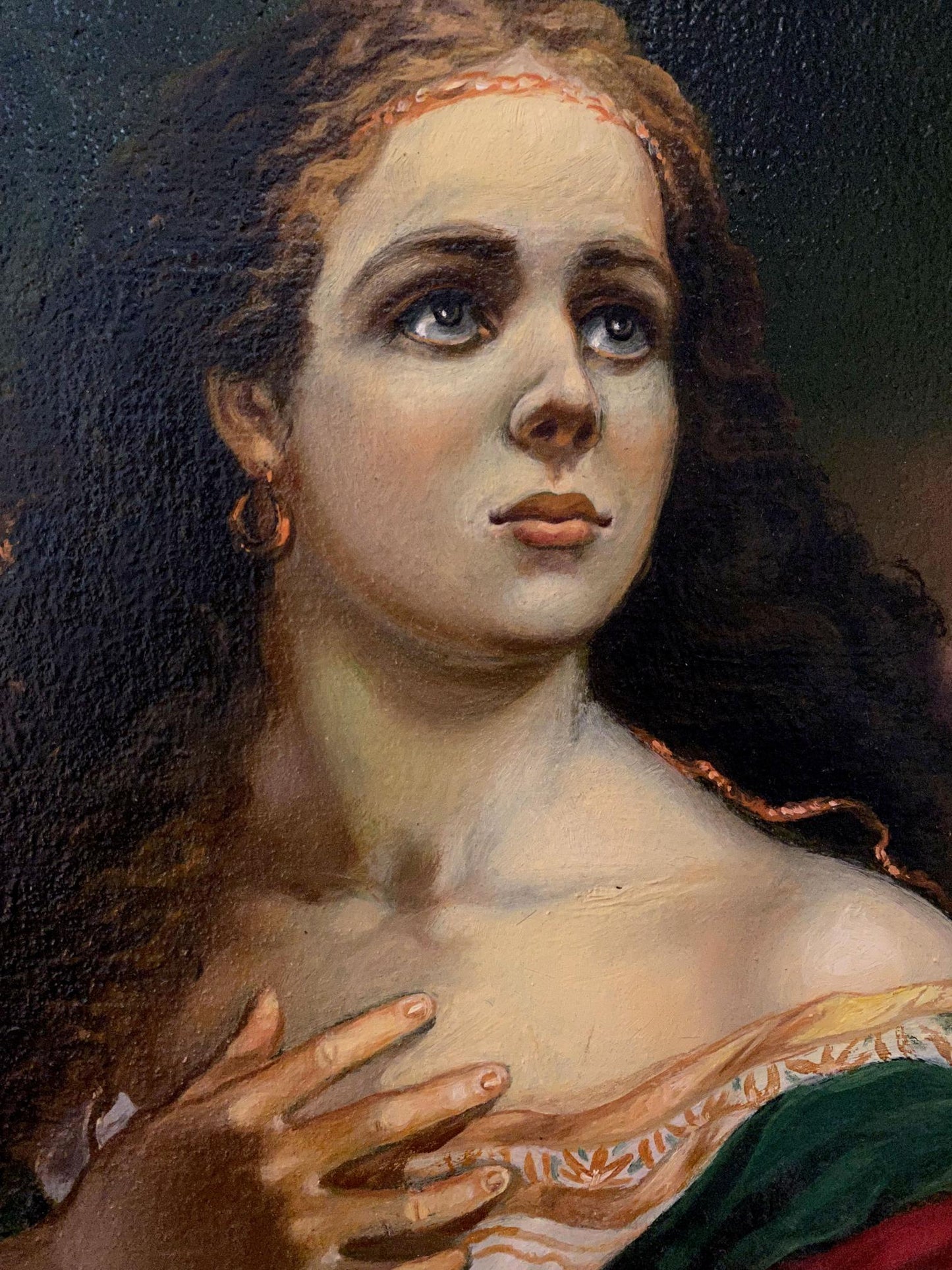 Oil painting Maria Magdalena by Alexander Arkadievich Litvinov