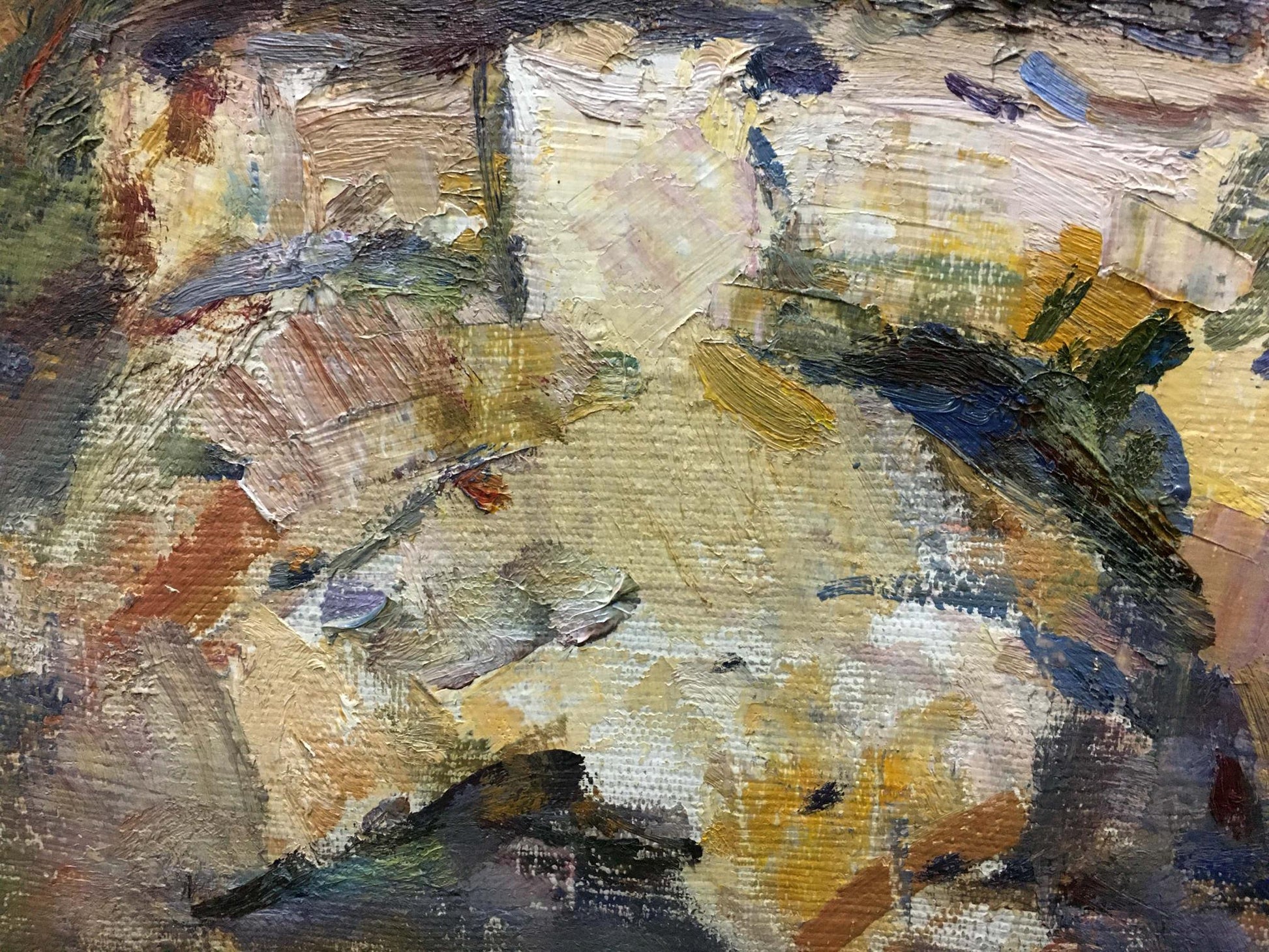 Oil painting Cliffs by Sokolov Vladimir Alexandrovich in earthy tones