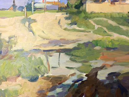 Vibrant impressionist oil painting Road to the Carpathians by Elbert V. A