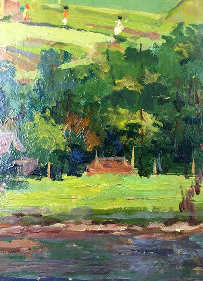 Vibrant impressionist oil painting by Summer Morozov Leonid Arkhipovich