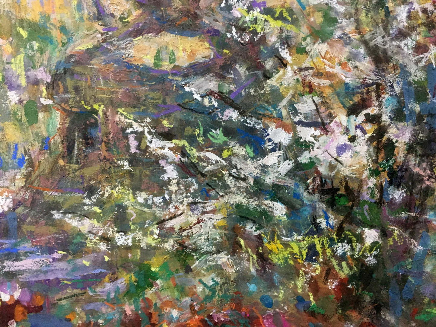 Vibrant impressionistic oil painting of lush landscape by Gubsky Igor Ivanovich