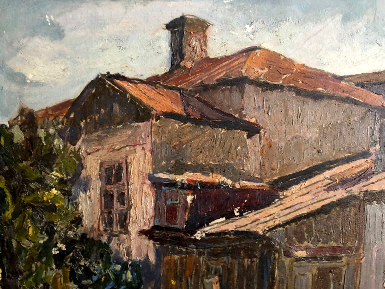 Oil painting of Native home Sambour by Arkady Geseyonovich