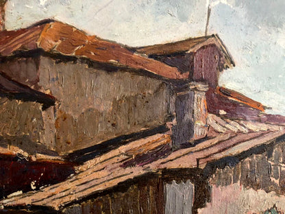 Oil painting of Native home Sambour by Arkady Geseyonovich