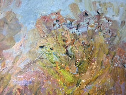 Impressionistic oil painting The Reeds by Sevastyanov Viktor Grigoryevich