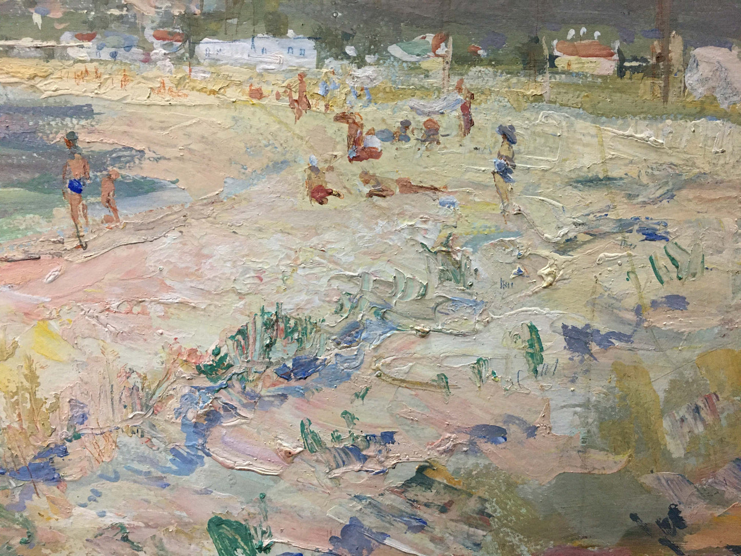 Impasto beach scene oil painting by Sulimenko Petr Stepanovich