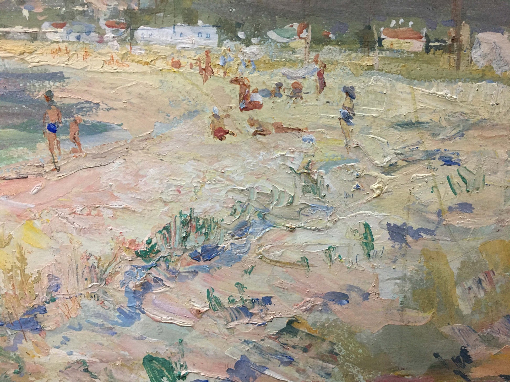 Impasto beach scene oil painting by Sulimenko Petr Stepanovich