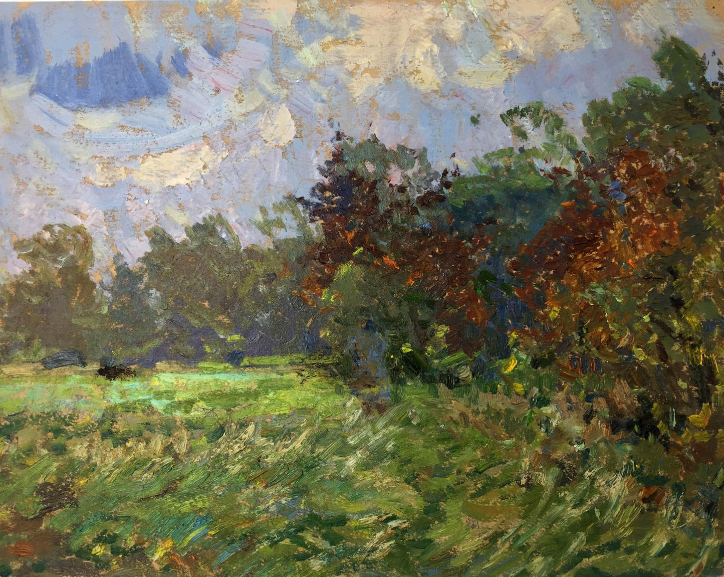 Impressionistic oil painting Glade in the forest by Sevastyanov Viktor Grigoryevich
