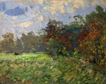 Impressionistic oil painting Glade in the forest by Sevastyanov Viktor Grigoryevich