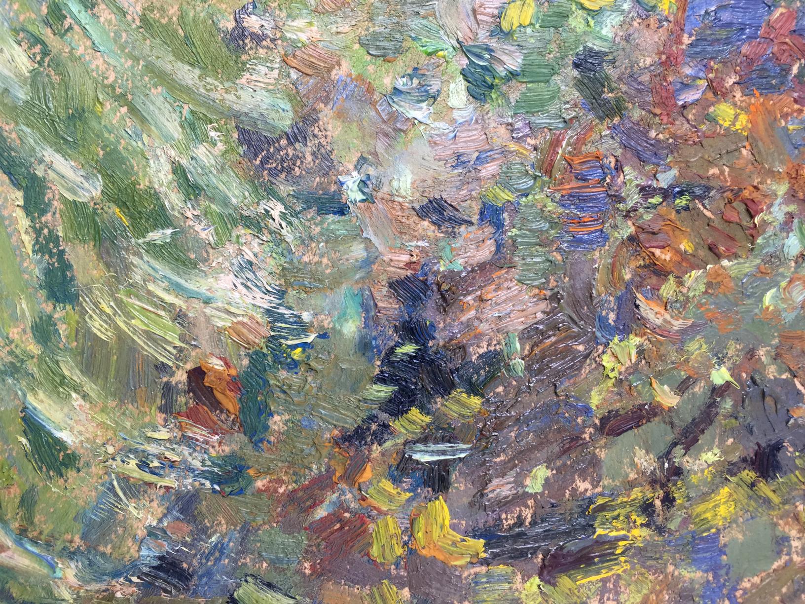Vibrant oil painting Glade in the forest by Sevastyanov Viktor Grigoryevich