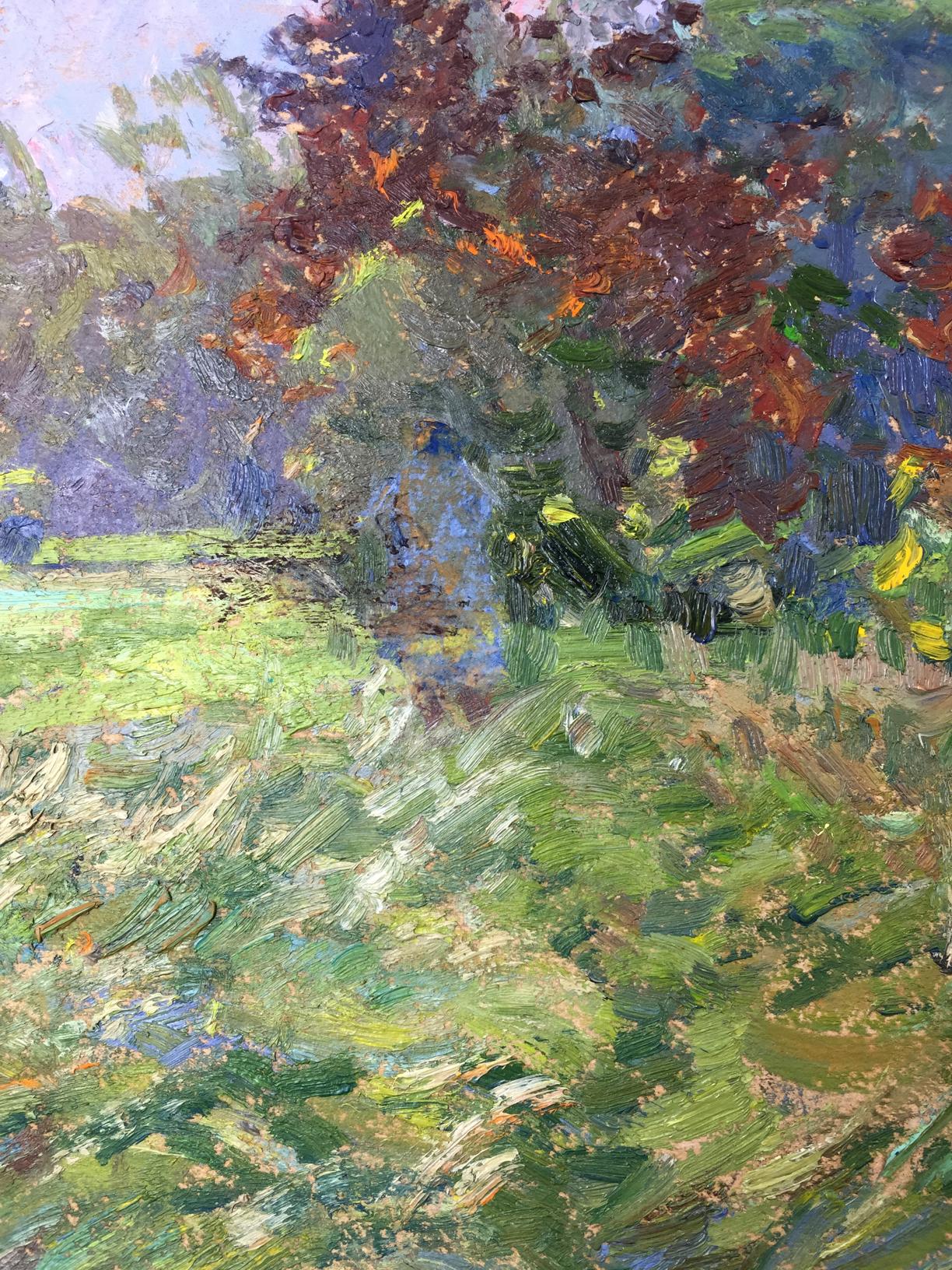 Vibrant impressionist oil painting Glade in the forest by Sevastyanov Viktor Grigoryevich