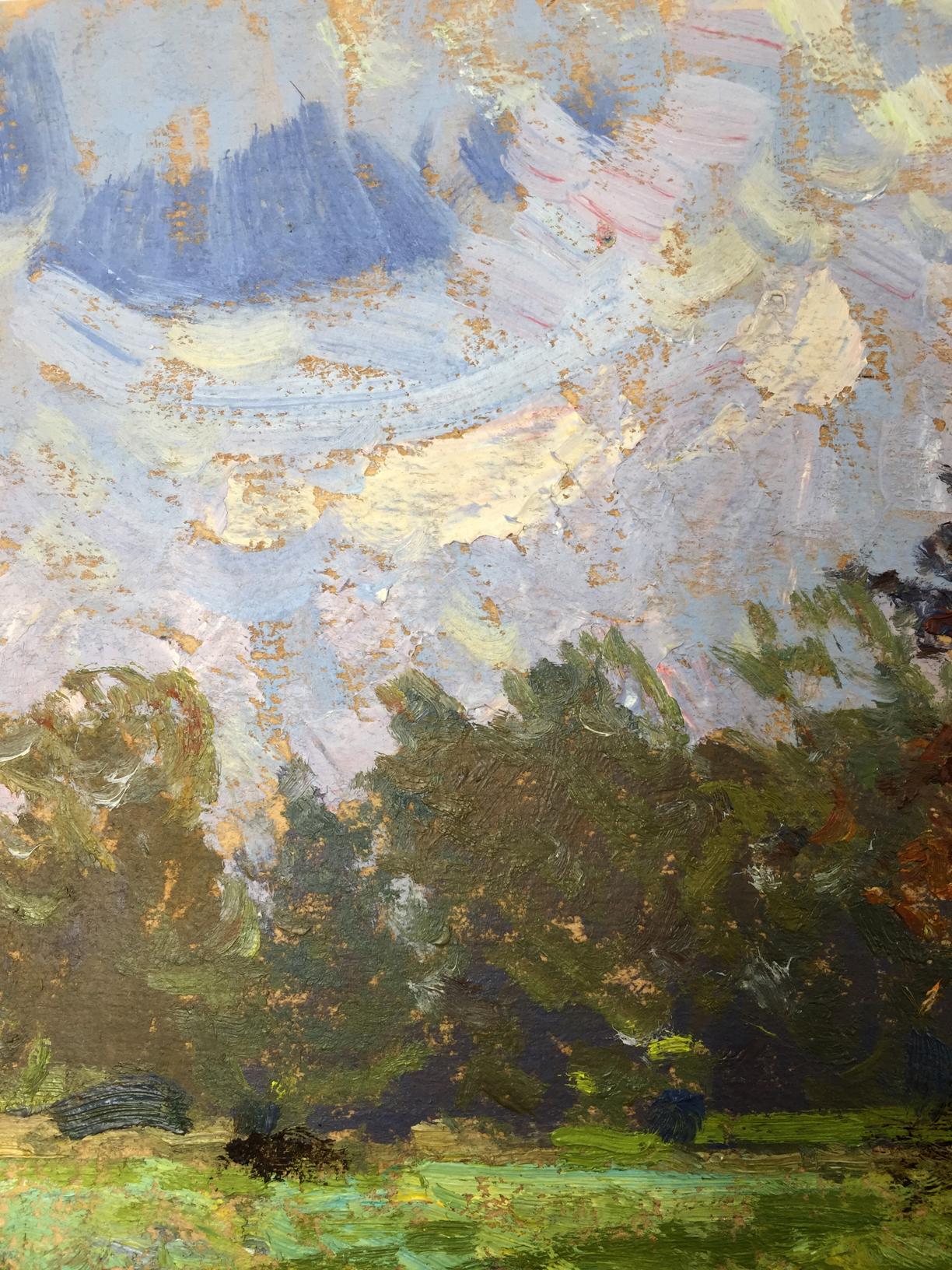 Oil painting Glade in the forest by Sevastyanov Viktor Grigoryevich